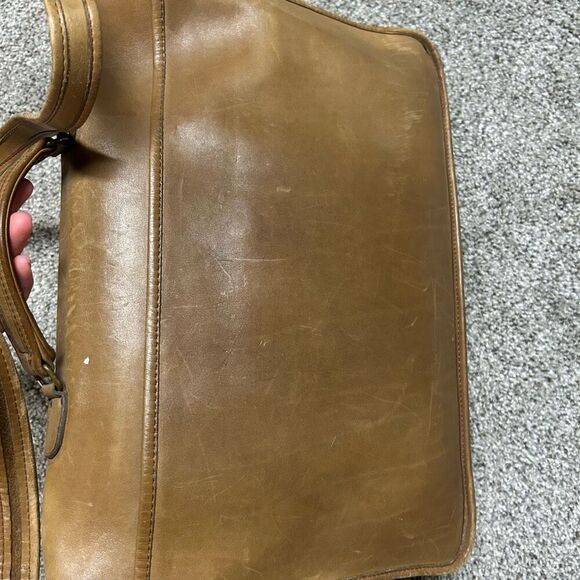 Vintage Coach Metropolitan 80s/90s All Leather Messenger Laptop Briefcase Bag - Picture 5 of 12